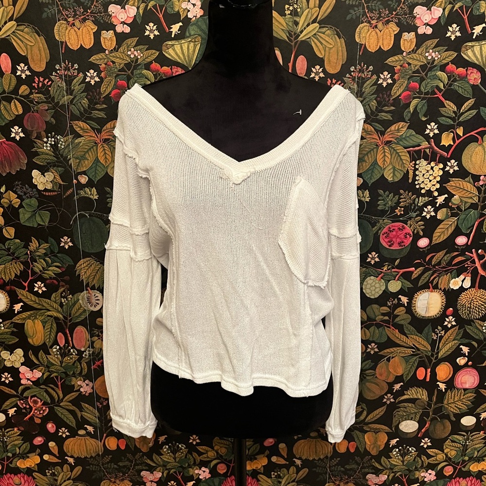 shear long sleeve top